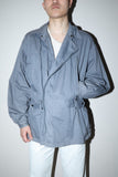 80s GIORGIO ARMANI - asymmetry front cotton gimick jacket