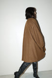 c80’s OAKS by GIANFRANCO FERRE - wool extra wide buttonless coat
