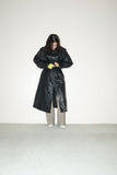 80s–90s European label - leather military essence long coat