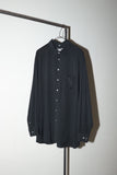 90-00's European label - solid rayon shirt