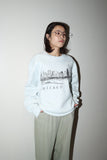 80-90's both-side print sweat shirt