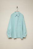 c90's German label - ramie/cotton oversized shirt in pastel blue