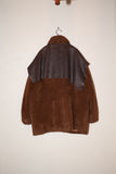 80’s Anne Marie Beretta - docked leather cape, fuzzy alpaca hip-length coat
