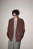 80's European label - silk double tailored jacket