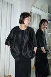c80's unknown piece - linen oversized blouse / made with Giorgio Armani fabric