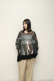2000-2010s ANN DEMEULEMEESTER -  silk abstract photo-print pullover top
