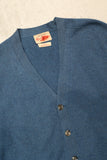 c60's ALAN PAINE - cashmere knit cardigan in blue