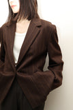 80-90's Max Mara - angora mixed wool stripe jacket