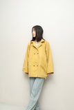 80's RAMOWEAR - cotton double breasted jacket in mustard yellow