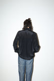 80s–90s European label - acetate/nylon pleated body blouse