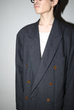 80-90's HUGO BOSS - wool/cashmere double breasted tailored jacket