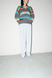 80's ENRICO OCVERI - cotton multi color knit jumper