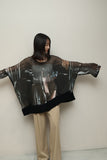 2000-2010s ANN DEMEULEMEESTER -  silk abstract photo-print pullover top