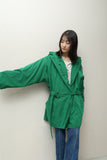 80-90's RAMOSPORT- hooded spring coat in kelly green