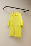 80's Les Copains - linen shirt in neon yellow