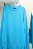 00s European label - cotton crew neck knit in turquoise