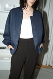 80-90's Italian label - rayon gabardine short&wide blouson