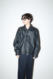 c90's European label -  leather zip-up blouson