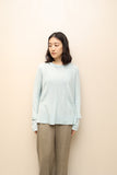 00s US label - cashmere crew neck knit sweater in pale blue