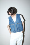 80s ARMANI JEANS - hunting detail denim vest