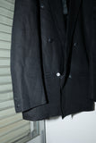 80's CLAUDE MONTANA - linen double breasted front loop button jacket