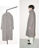 80-90’s "amazing silhouette" tweed wool balmacaan coat