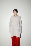90s European label - rayon layered-design tops with triple pockets