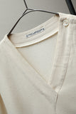 80s Guy Laroche - raw silk diagonaled button-up shirt dress