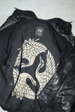 80s German label - quilting stichiwork leather jacket