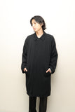 90's Allegri - cotton mixed wool 2-way neck balmacaan coat