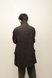 c90's CHRISTIAN AUJARD HOMME - mohair mixed wool zip-up hi-neck middle coat