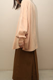 c90's SPORTMAX - faux suede wide silhouette pullover blouse