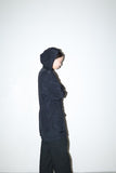 80s European label - rayon hooded shirt-jacket