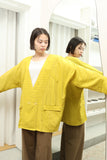 80's European label - kimono essence collarless jacket