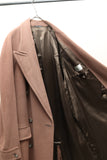 c80's Italian label - cashmere mixed wool double breasted coat in ennui pink-brown