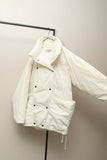 80-90's European label - double breasted front, white down jacket