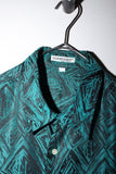 80's–90's European label - rayon abstract pattern shirt
