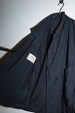 80s MOMENTO DUE - rayon/nylon rip-stop 2way neck constructive jacket with leather accent