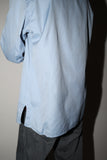 00-10's GUCCI (by TOM FORD?) - cotton side slit dress shirt / blue