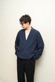 80-90's European label - rayon cropped double breasted jacket