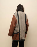 c80's European label - tricolor padded gimmick coat