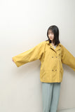 80's RAMOWEAR - cotton double breasted jacket in mustard yellow
