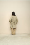 90s JIL SANDER - cotton/poly safari detail mid trench coat
