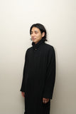 90's Allegri - cotton mixed wool 2-way neck balmacaan coat