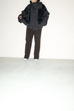c2000's German label - faux fur attached deformed jacket