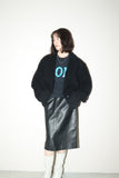 c90's Gaston Jaunet  - wool&cashmere wide & cropped balance jacket