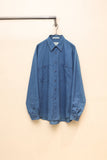 90s–2000s US label - ramie/cotton chambray shirt