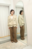 80's European label - cotton/linen military essence jacket
