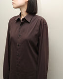 90-00's PRADA - curved cut dress shirt ③