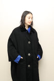 c60’s German vintage - fuzzy wool cape coat